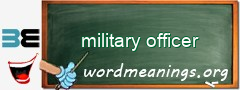 WordMeaning blackboard for military officer